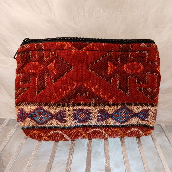 TRADES ROUTES ARTISTIC WALLET SMALL ZIPPER CLOSURE/NO STRAP/NO POCKETS/OPEN UNIT - Picture 5 of 14